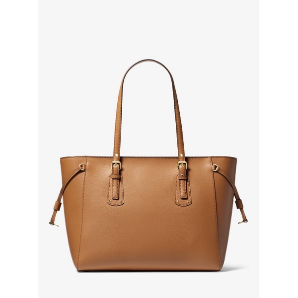 Voyager Medium Crossgrain Leather Tote Bag