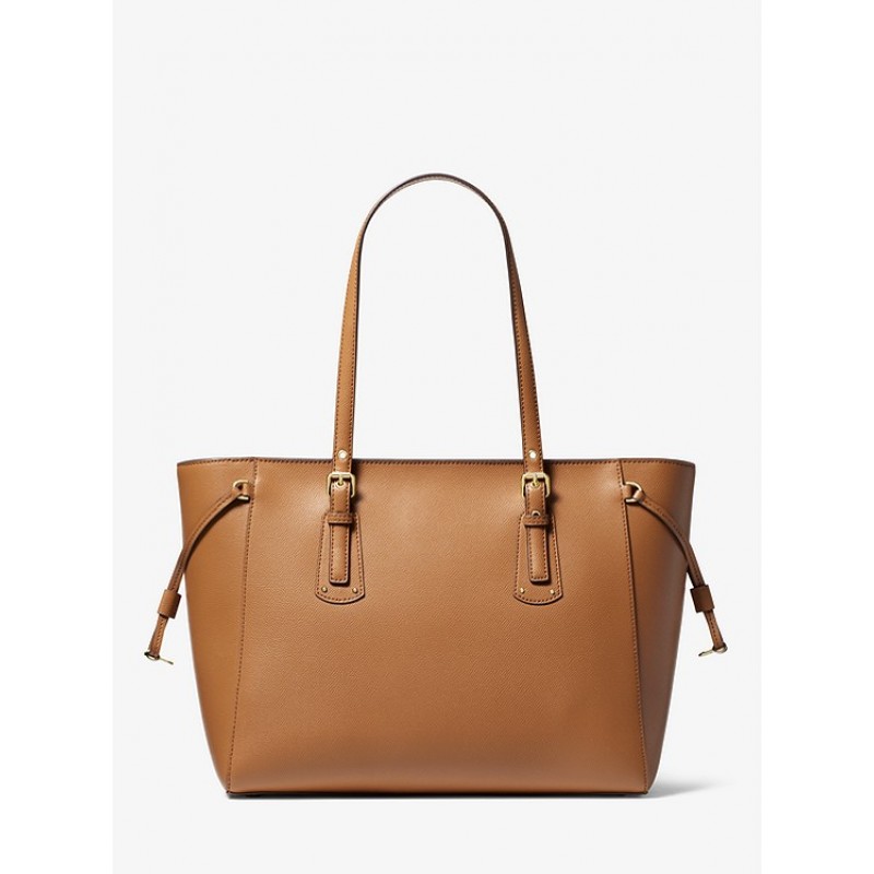 Voyager Medium Crossgrain Leather Tote Bag