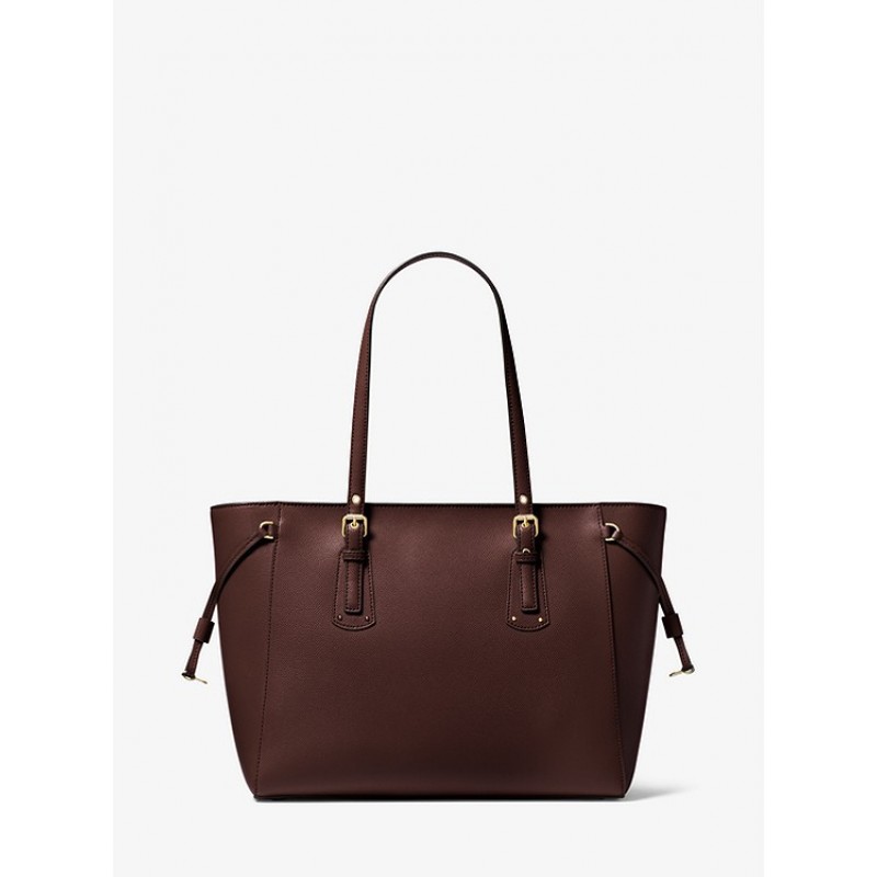 Voyager Medium Crossgrain Leather Tote Bag