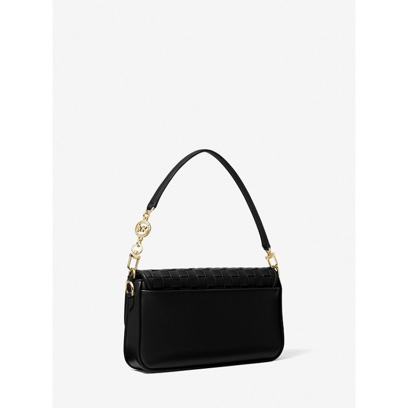 Bradshaw Small Woven Leather Shoulder Bag