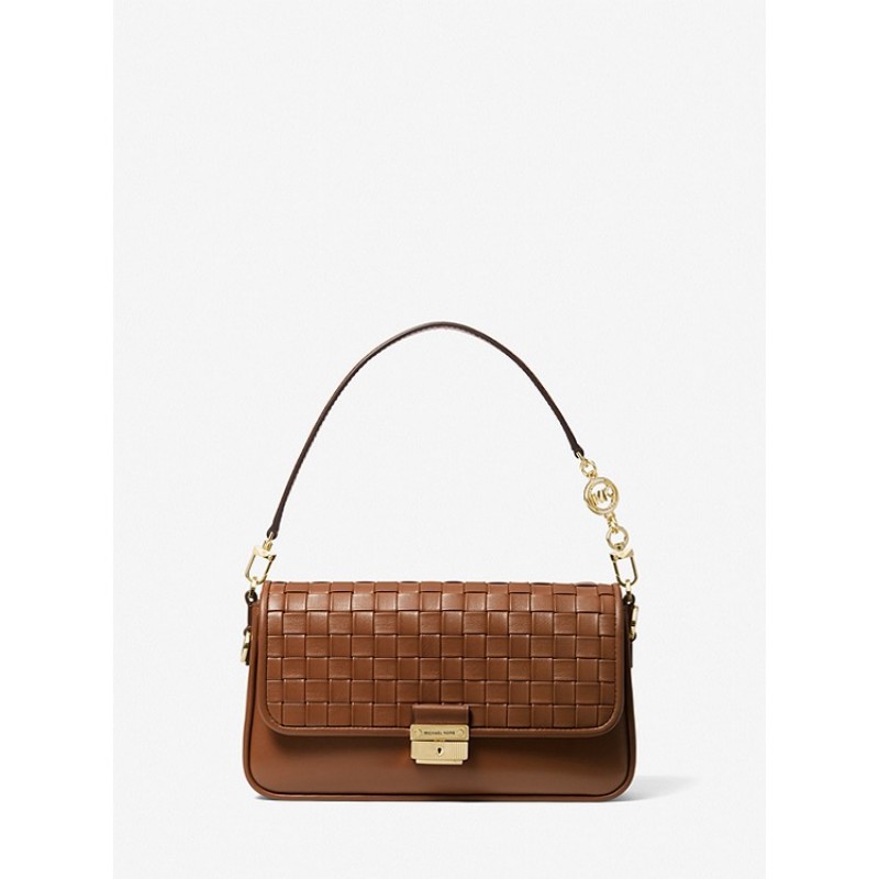 Bradshaw Small Woven Leather Shoulder Bag