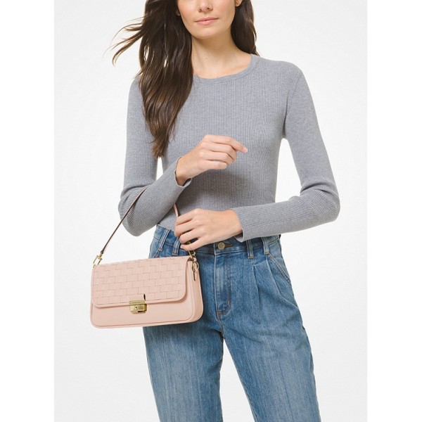 Bradshaw Small Woven Leather Shoulder Bag