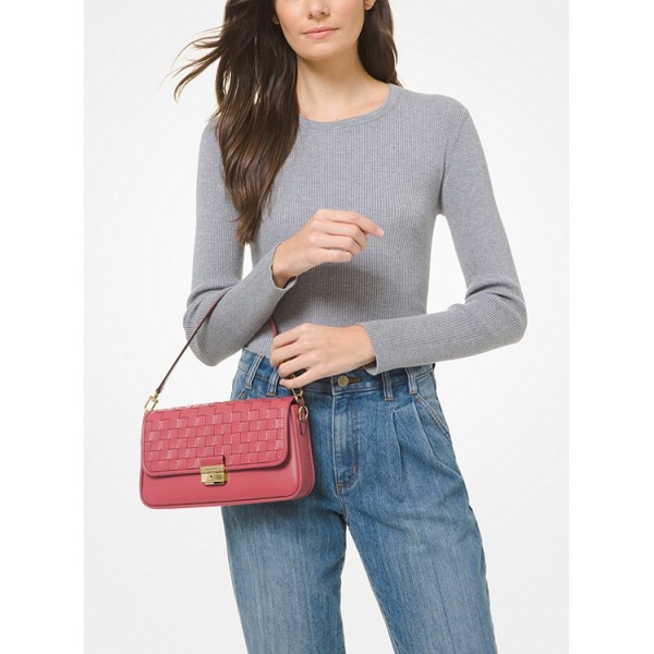 Bradshaw Small Woven Leather Shoulder Bag