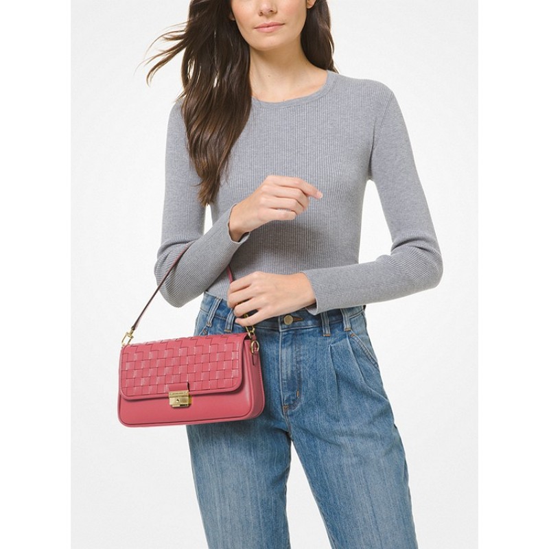 Bradshaw Small Woven Leather Shoulder Bag