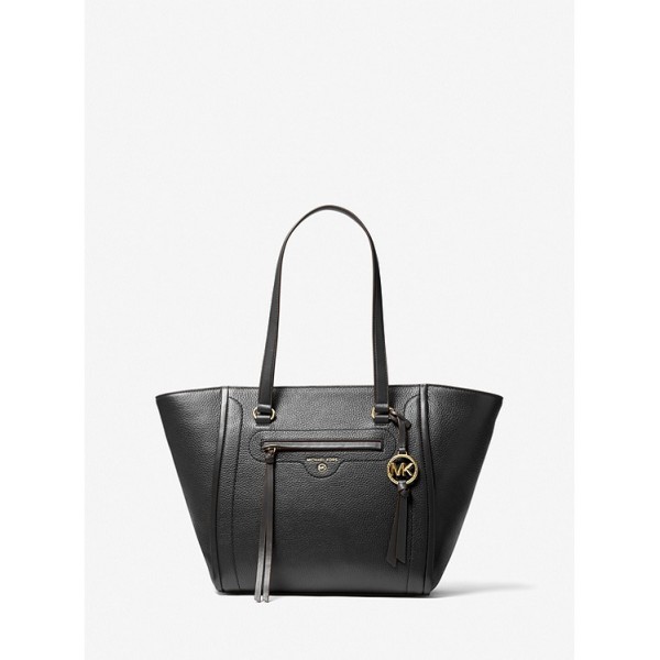 Carine Medium Pebbled Leather Tote Bag