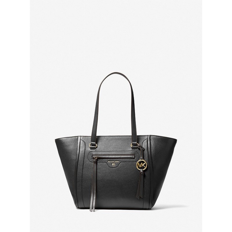 Carine Medium Pebbled Leather Tote Bag