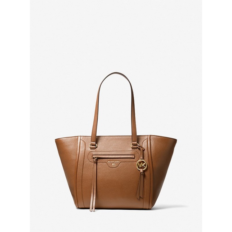 Carine Medium Pebbled Leather Tote Bag