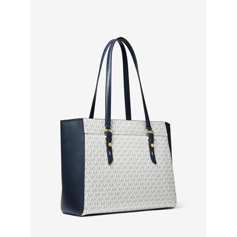 Sullivan Large Logo and Leather Tote Bag