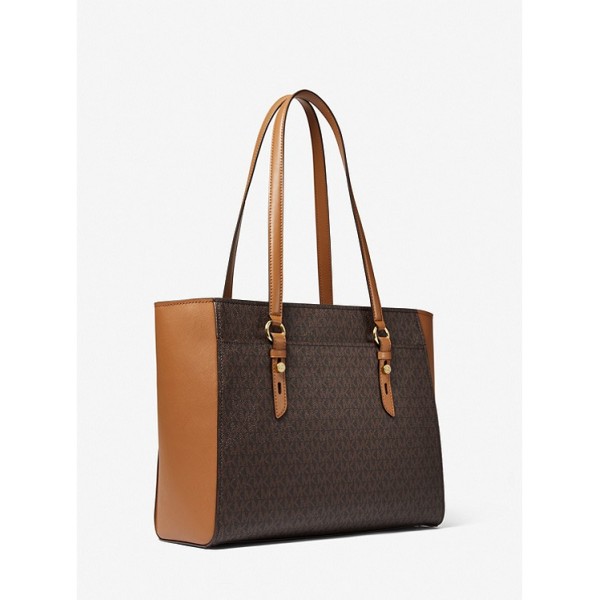 Sullivan Large Logo and Leather Tote Bag