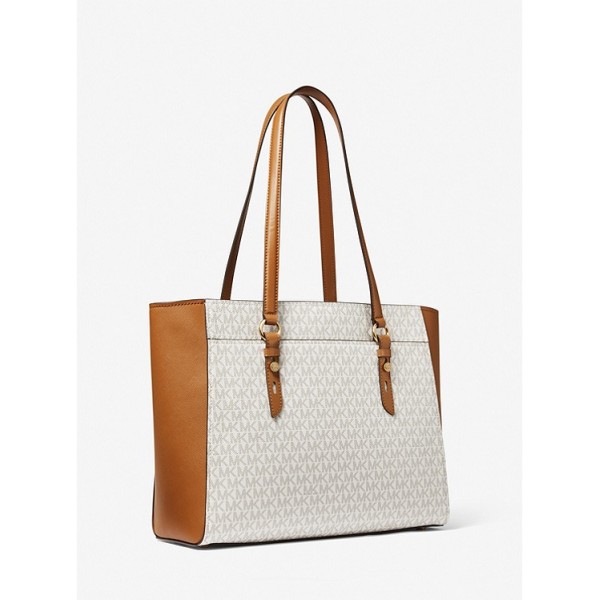 Sullivan Large Logo and Leather Tote Bag