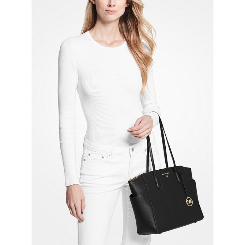 Marilyn Medium Saffiano Leather Tote Bag