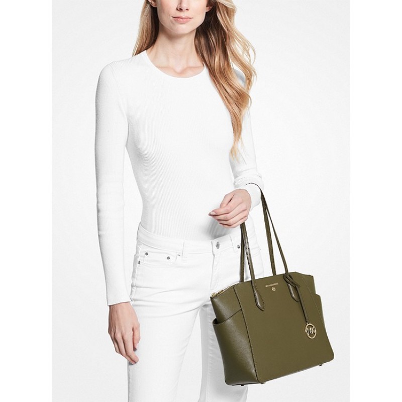 Marilyn Medium Saffiano Leather Tote Bag