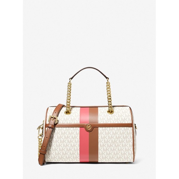 Blaire Medium Logo Stripe Satchel