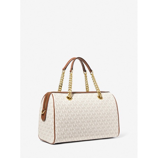 Blaire Medium Logo Stripe Satchel