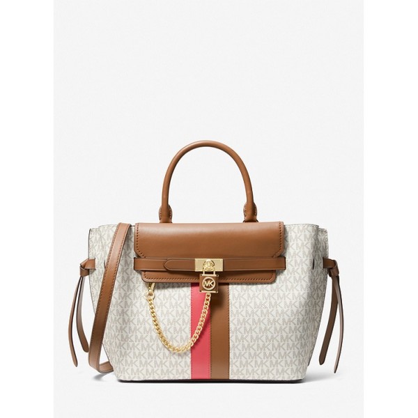 Hamilton Legacy Large Logo Stripe Belted Satchel