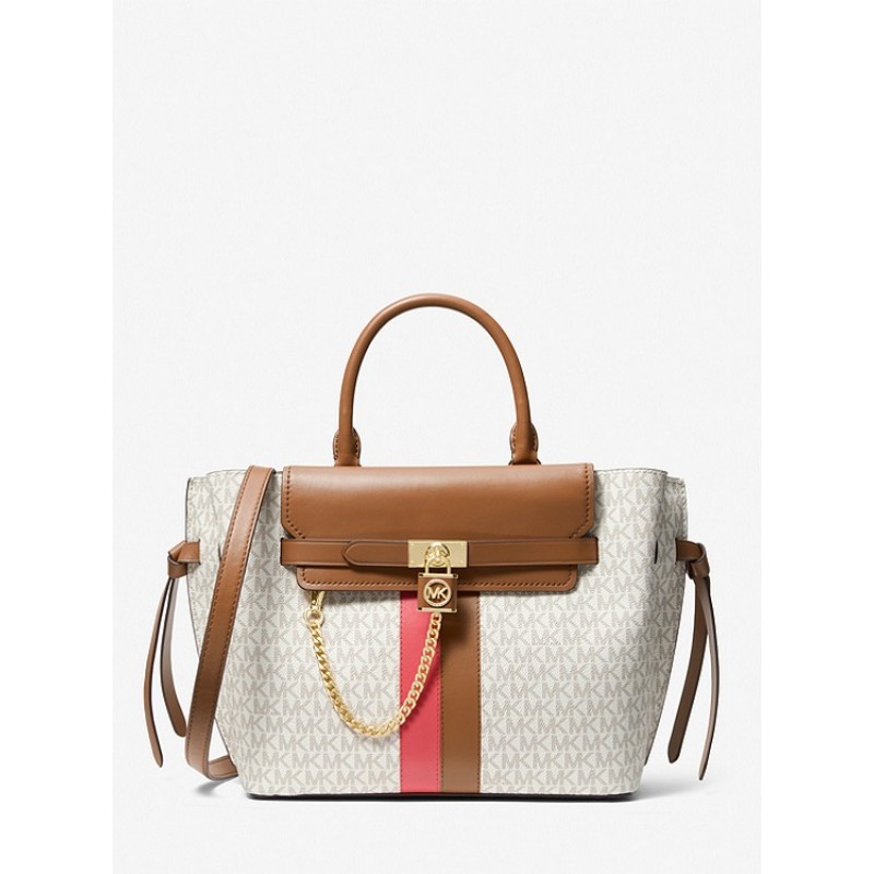 Hamilton Legacy Large Logo Stripe Belted Satchel