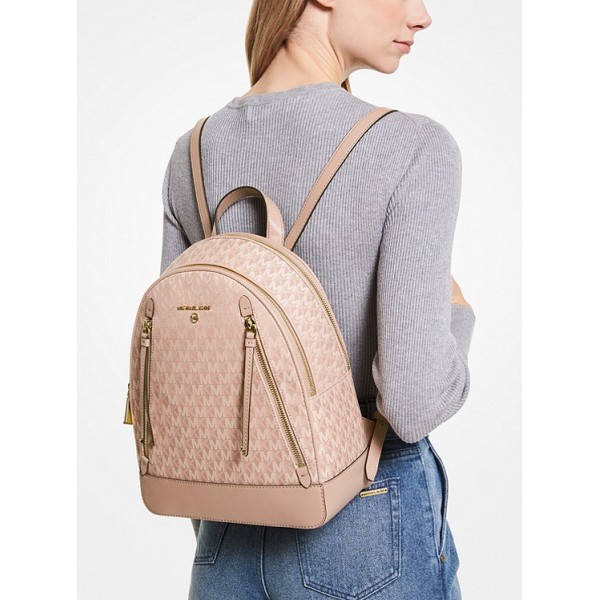 Brooklyn Medium Logo Jacquard Backpack