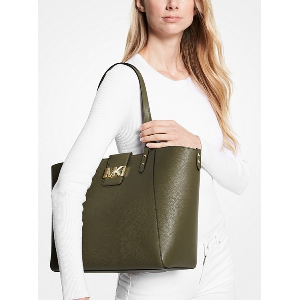 Karlie Large Pebbled Leather Tote Bag