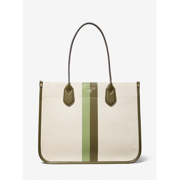 Heidi Large Stripe Canvas Tote Bag