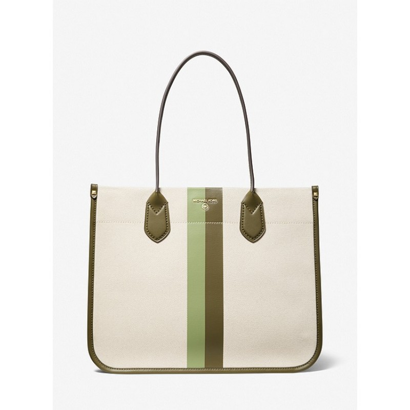 Heidi Large Stripe Canvas Tote Bag