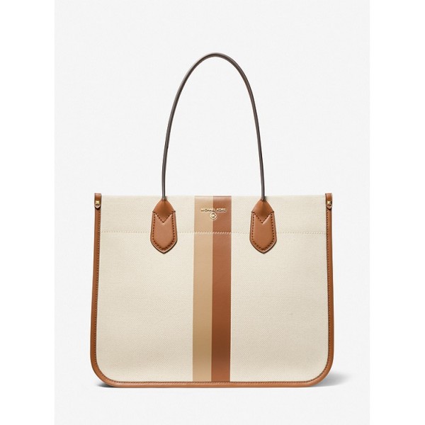 Heidi Large Stripe Canvas Tote Bag