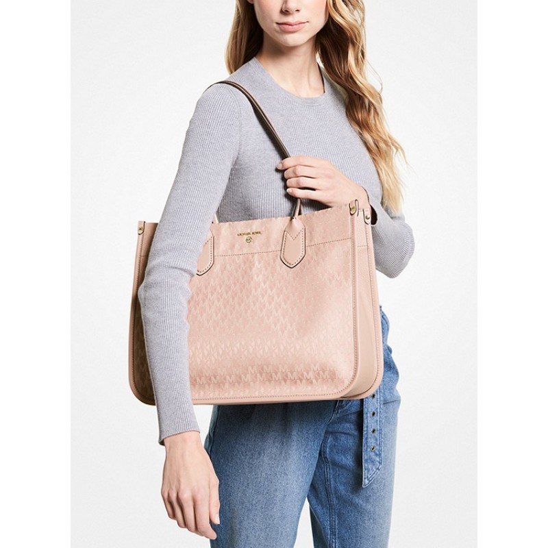 Heidi Large Logo Jacquard Tote Bag