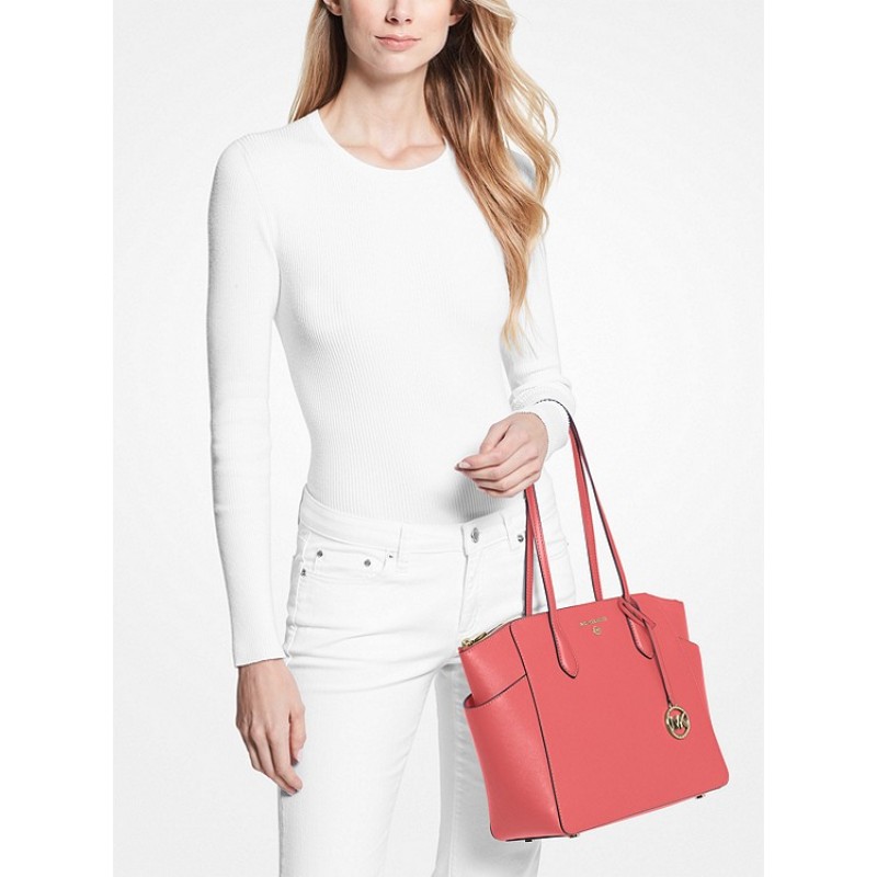 Marilyn Medium Saffiano Leather Tote Bag