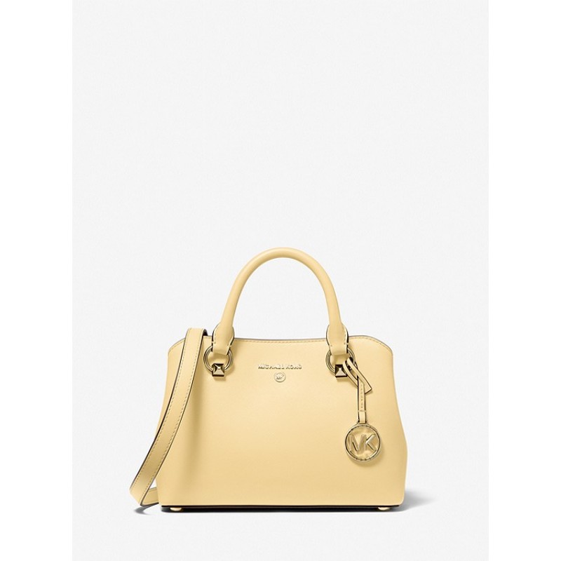 Edith Small Saffiano Leather Satchel