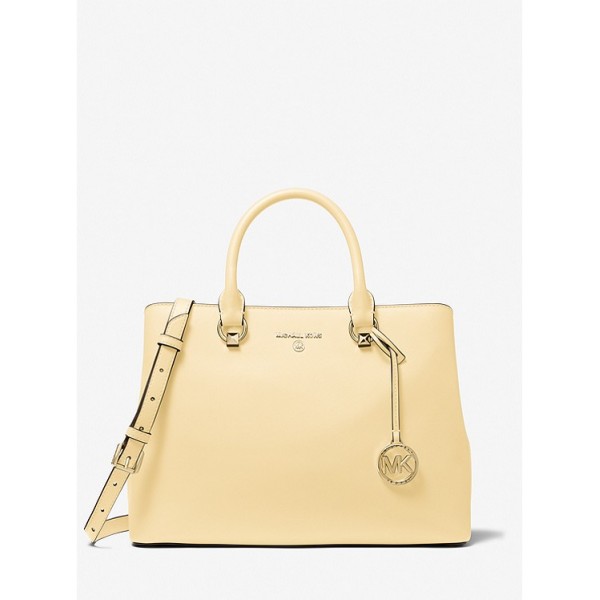 Edith Large Saffiano Leather Satchel