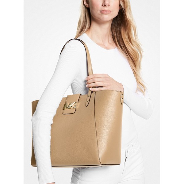 Karlie Large Pebbled Leather Tote Bag