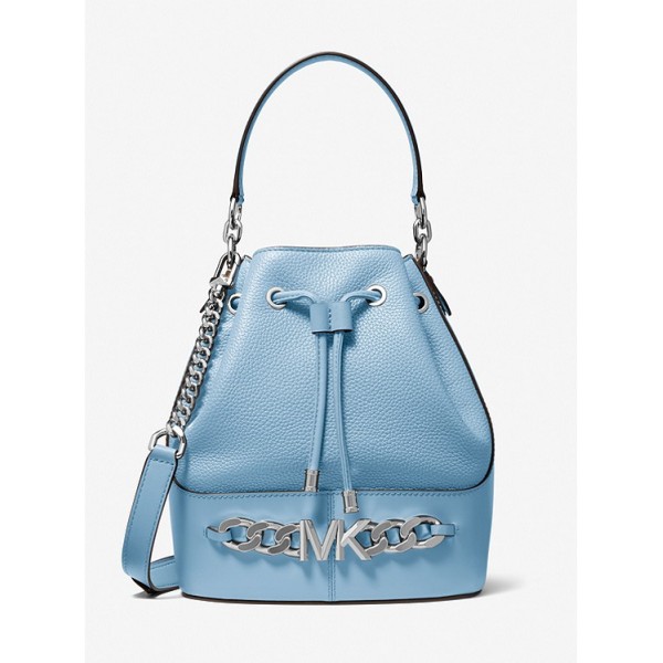 Devon Medium Pebbled Leather Bucket Bag