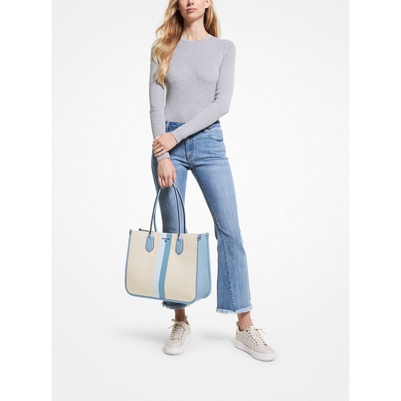 Heidi Large Stripe Canvas Tote Bag