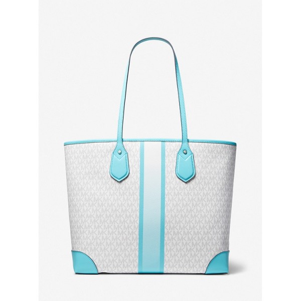 Eva Large Logo Stripe Tote Bag