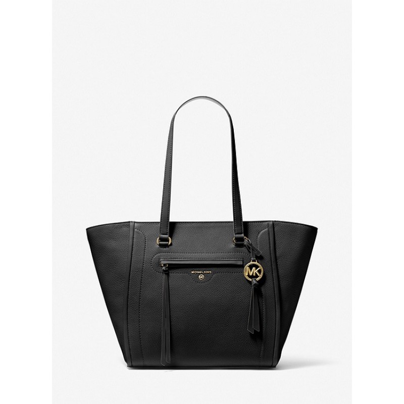 Carine Large Pebbled Leather Tote Bag