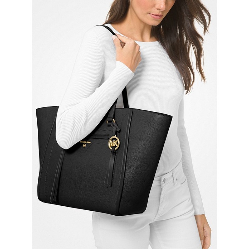 Carine Large Pebbled Leather Tote Bag