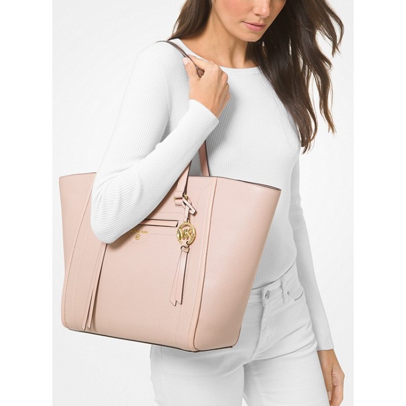 Carine Large Pebbled Leather Tote Bag