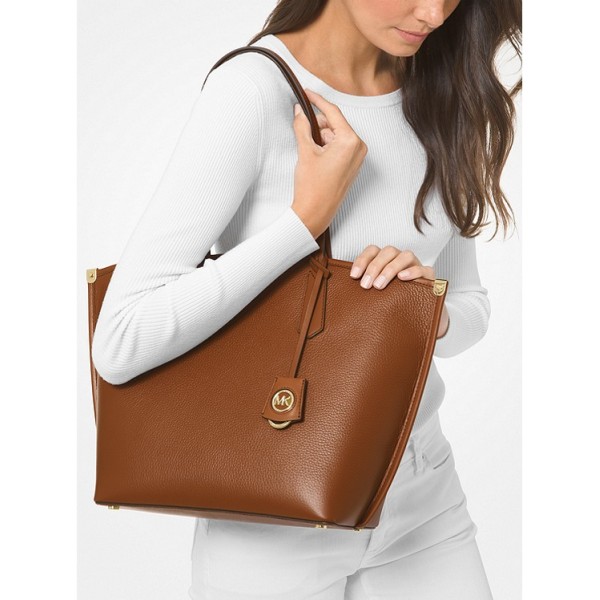 Jane Large Pebbled Leather Tote Bag