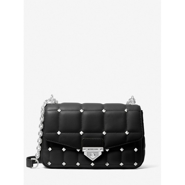 SoHo Large Studded Quilted Leather Shoulder Bag