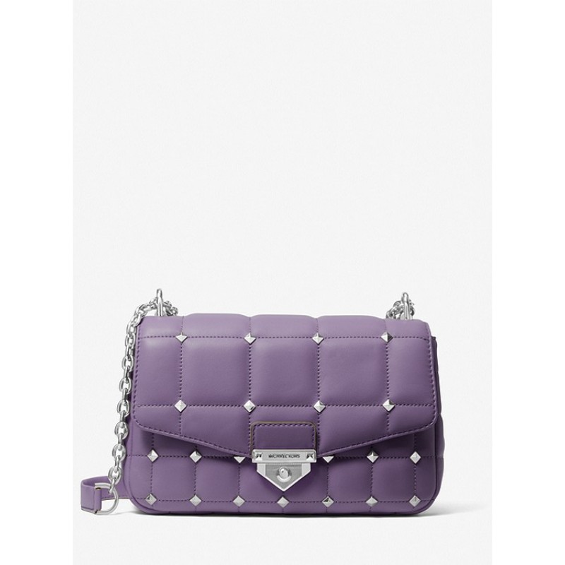 SoHo Large Studded Quilted Leather Shoulder Bag