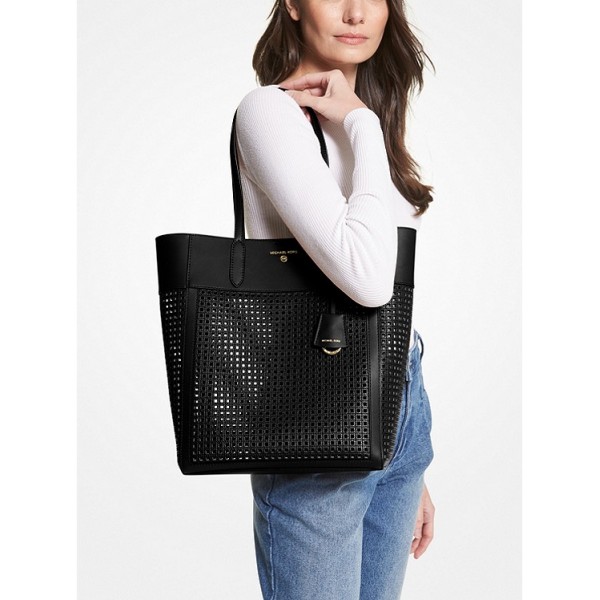 Sinclair Large Perforated Leather Tote Bag