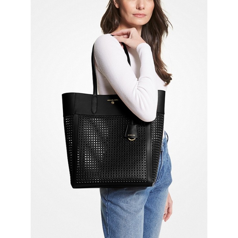 Sinclair Large Perforated Leather Tote Bag