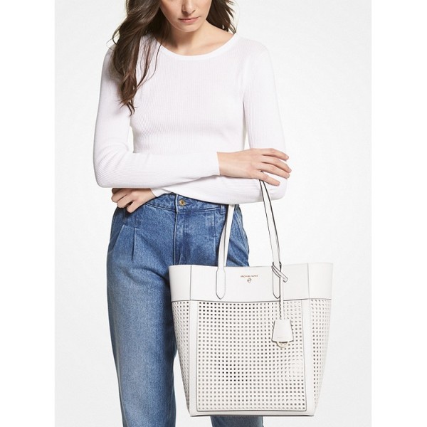 Sinclair Large Perforated Leather Tote Bag