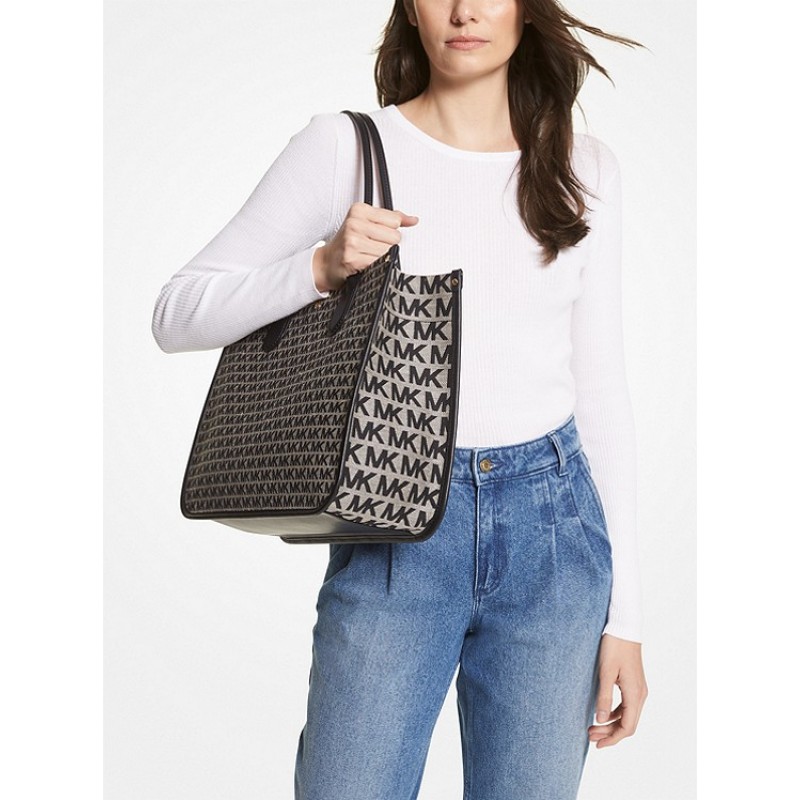 Heidi Large Logo Jacquard Tote Bag