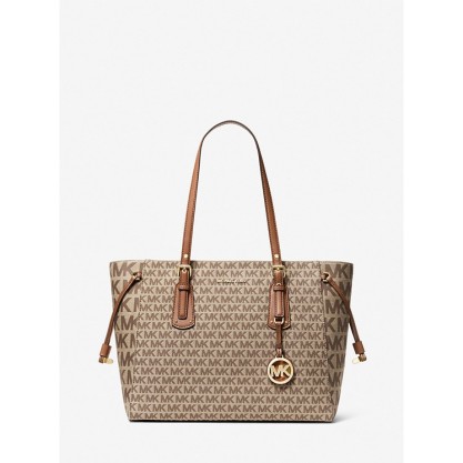 Voyager Medium Logo Jacquard Tote Bag