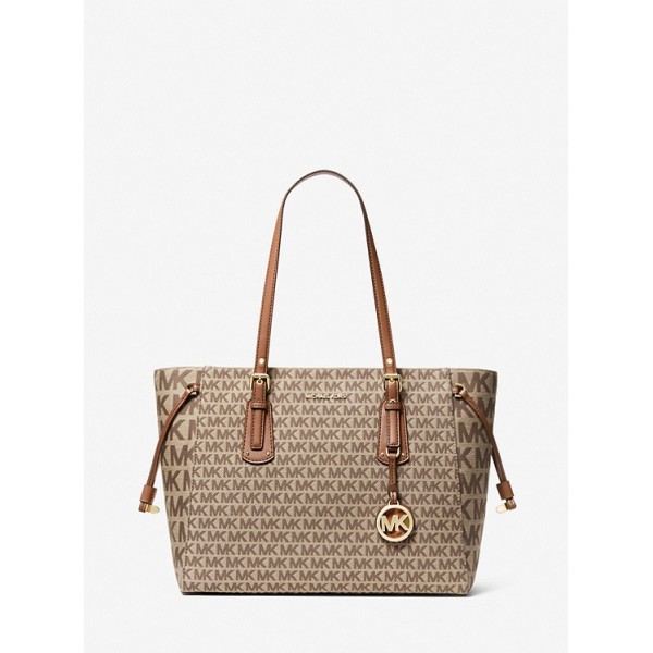 Voyager Medium Logo Jacquard Tote Bag