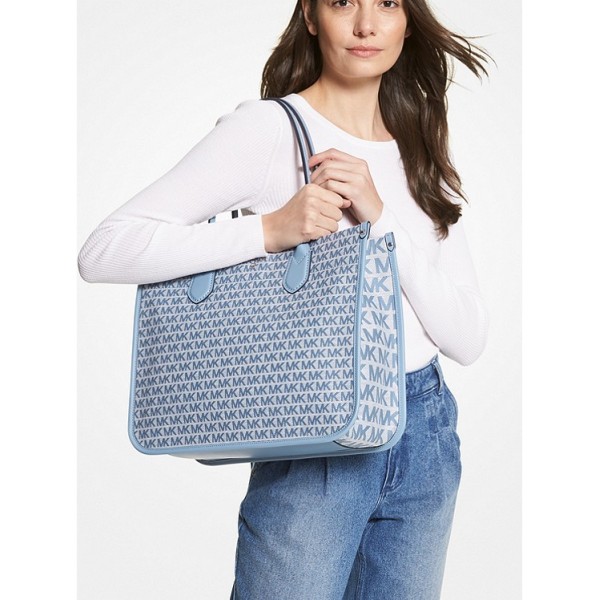 Heidi Large Logo Jacquard Tote Bag