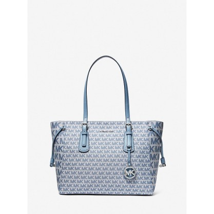 Voyager Medium Logo Jacquard Tote Bag