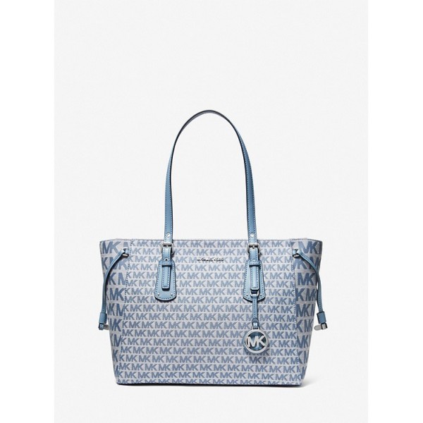 Voyager Medium Logo Jacquard Tote Bag