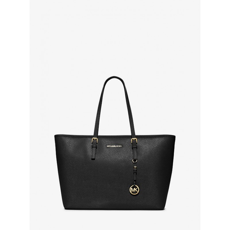 Jet Set Medium Saffiano Leather Top-Zip Tote Bag