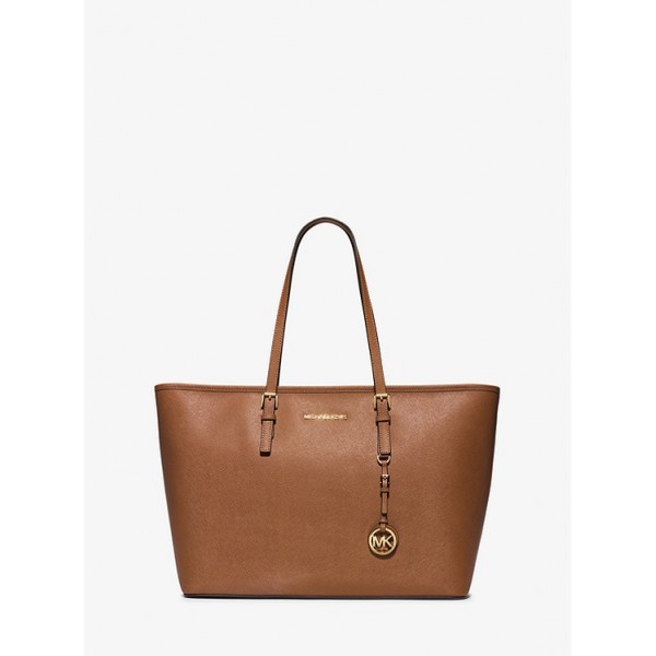 Jet Set Medium Saffiano Leather Top-Zip Tote Bag